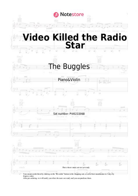 Video Killed The Radio Star By The Buggles Sheet Music For Piano Vocal Amp Guitar Chords Right
