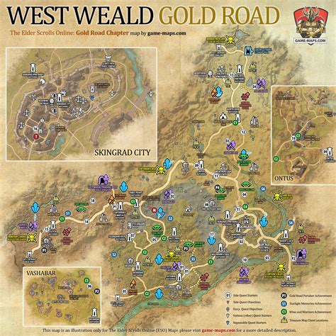West Weald Treasure Maps In Gold Road The Elder Scrolls Online Eso