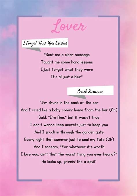 What Is Your Favorite Song On Lover Taylorswift