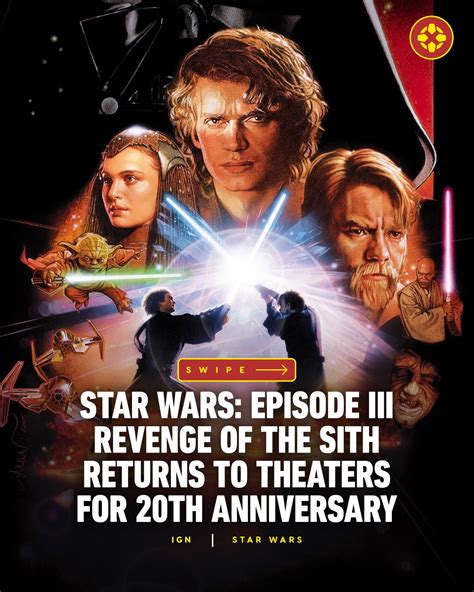 Will Diamond Willoftheforce How Has It Been 20 Years Revenge Of The Sith Returns To Theaters On April 25 2025 Swipe To View The Event Poster By Artist Instagram