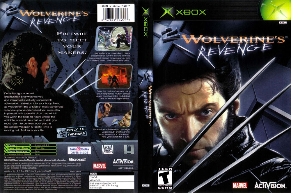 X2 Wolverine S Revenge Wikipedia